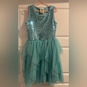 Lily Bleu Aqua Sequin Dress